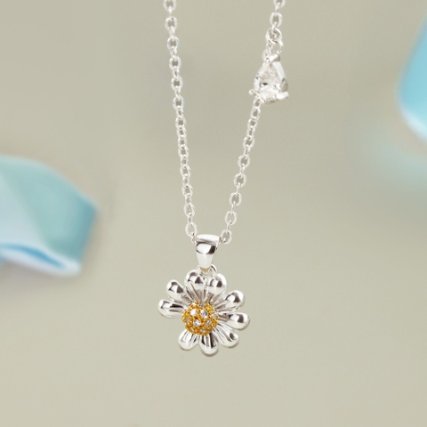 Dây Chuyền Bạc 925 Nụ Hoa Cúc Daisy - VCN43