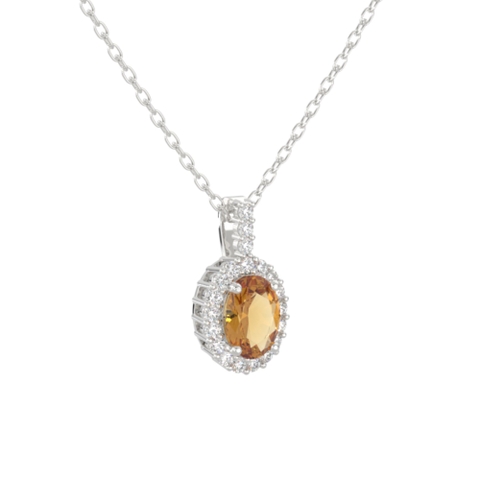 Dây Chuyền Đá Quý Citrine Vàng - VHN01-01