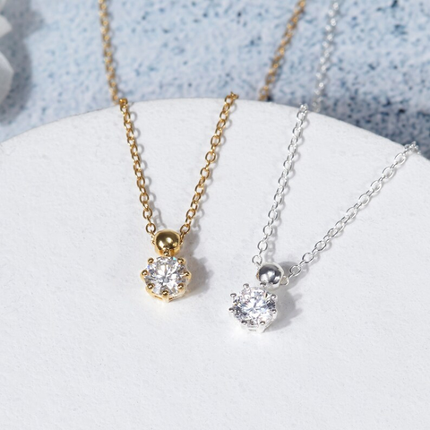 Dây Chuyền Bạc 925 Đính Đá Shine Bright - VCN06 - Hover