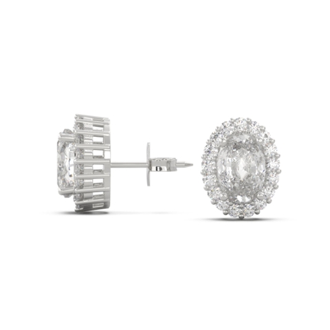 Bông Tai Kim Cương Moissanite Trắng - VHE01-02 - Hover