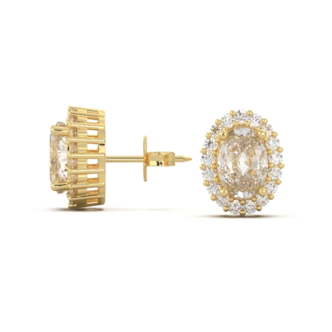 Bông Tai Kim Cương Moissanite Trắng - VHE01-02