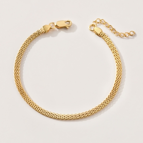 Lắc Tay Bạc 925 Dây Xích Classic - Flat Chain - VCB26