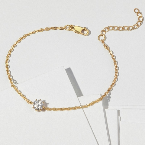 Lắc Tay Vàng 10K Đính Kim Cương Moissanite Shine Bright - VCB06V