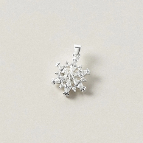 Mặt Dây Chuyền Bạc 925 Hình Bông Tuyết Đính Đá Snow Pendant - VGP02