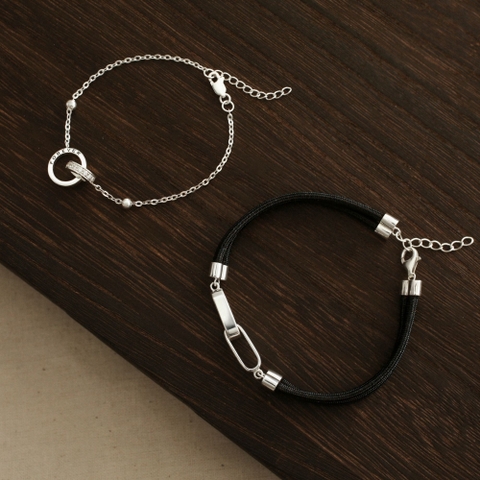 (Một Cặp) Bộ Vòng Tay Đôi Eternity Love Nam Nữ Ý Nghĩa - LDB28-VYB29