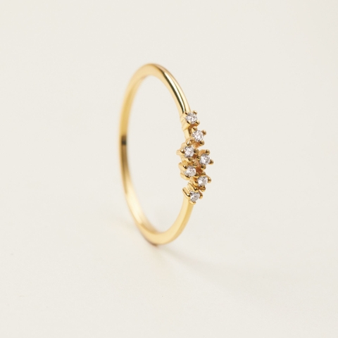 Nhẫn Bạc 925 Cành Hoa Đính Đá Lấp Lánh Flower Branch - VCR502