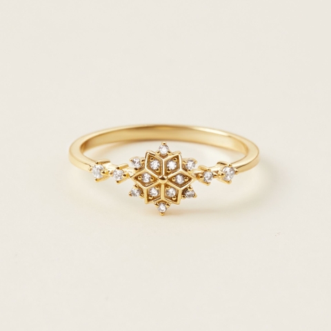 Nhẫn Bạc 925 Hình Bông Hoa Tuyết Đính Đá Lấp Lánh Flower Snow - VCR500