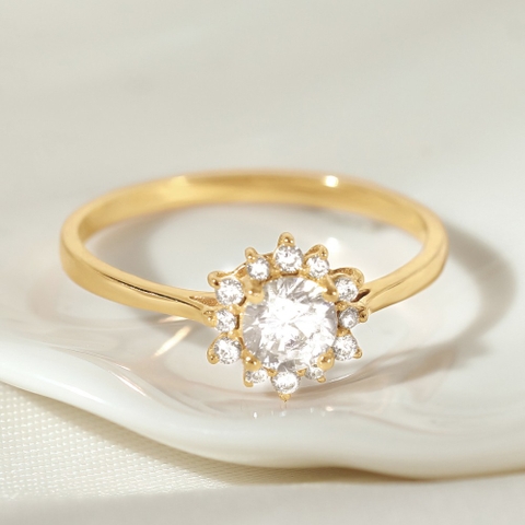 Nhẫn Bạc 925 Mặt Bông Tuyết Đính Đá Lấp Lánh Snowy Ring - VGR14