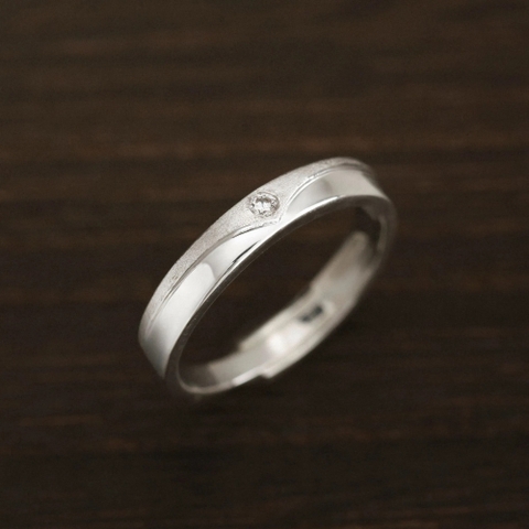 Nhẫn Nam Freesize Bạc 925 Vòm Đính Đá Chìm - VYR22