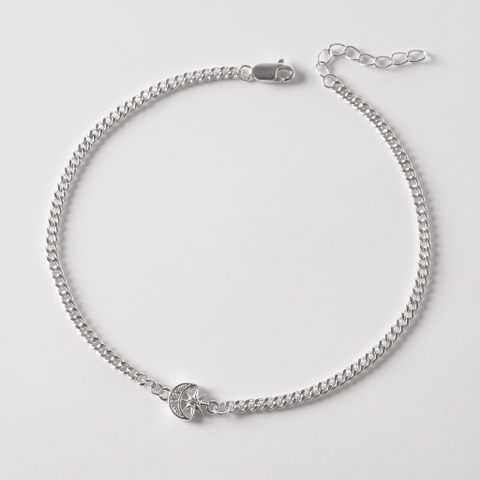 Lắc Tay Bạc 925 Nam Trăng Sao - VYB80