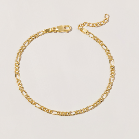 Lắc Tay Bạc 925 Xích Bạc Trơn Figaro - VCB01