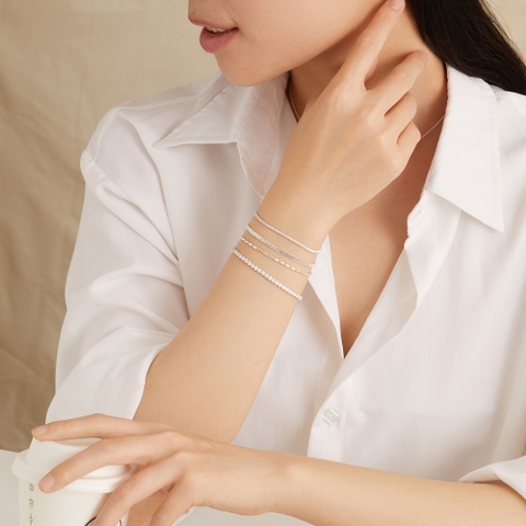 Lắc Tay Bạc 925 Dây Xích Classic - Flat Chain - VCB26 - Hover