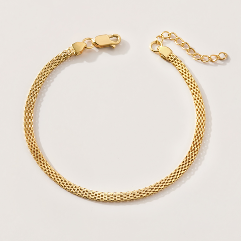 Lắc Tay Bạc 925 Dây Xích Classic - Flat Chain - VCB26