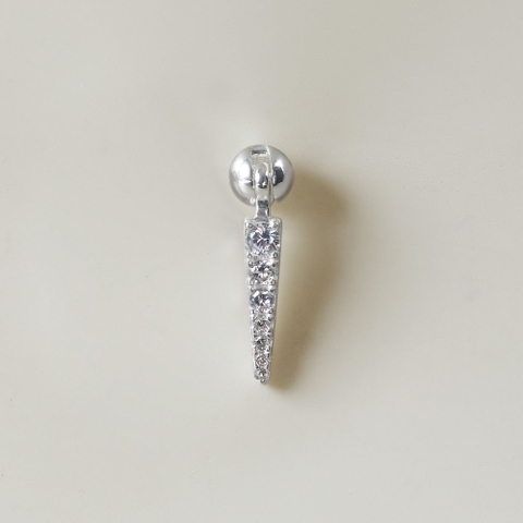 (1 Cái) Bông Tai Stud Bạc 925 Dạng Thuôn Giọt Nước Taper Earrings - VCE525-L - Hover