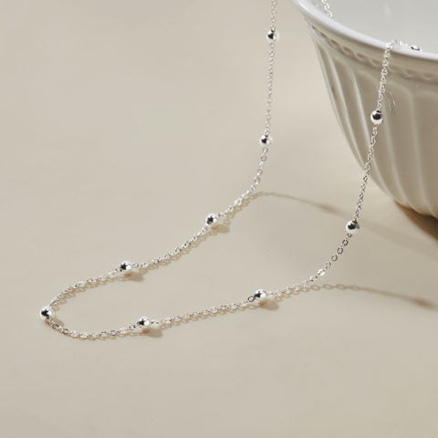 Dây Chuyền Bạc 925 Dây Xích Bi Classic - Beaded Chain - VCN24