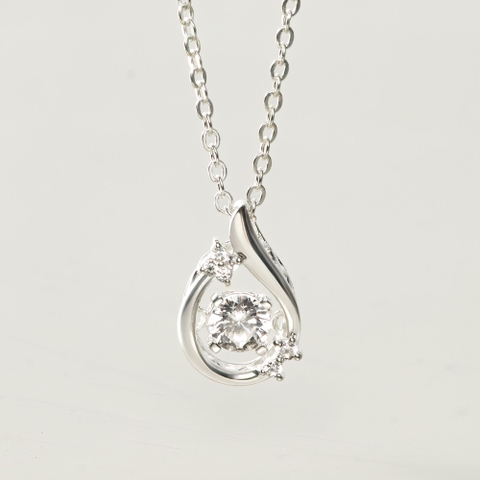 Dây Chuyền Bạc 925 Hình Giọt Nước Đá Nhảy Waterdrop Dancing Stone - VCN28 - Hover