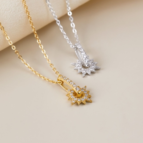 Vòng Cổ Bạc 925 Ngôi Sao Đính Đá Star Necklace - VCN512 - Hover