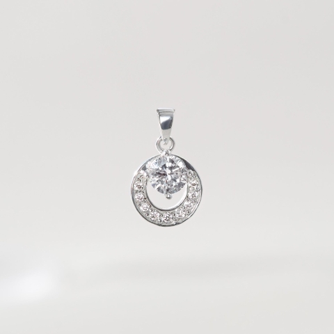 Mặt Dây Chuyền Bạc 925 Vòng Tròn Gắn Đá Circle Stone - VCP03
