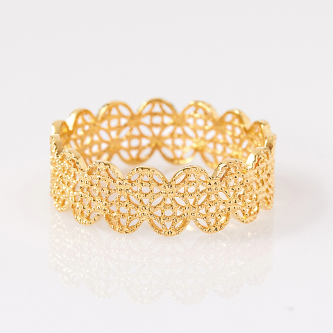 Nhẫn Kim Tiền Bạc 925 Mạ Vàng 18K - VCR18