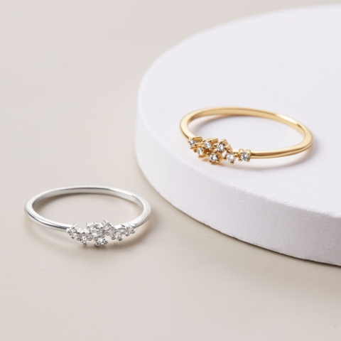 Nhẫn Bạc 925 Cành Hoa Đính Đá Lấp Lánh Flower Branch - VCR502 - Hover