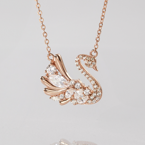 Dây Chuyền Bạc 925 Hình Thiên Nga Đính Đá Lấp Lánh Pretty Swan - VGN09