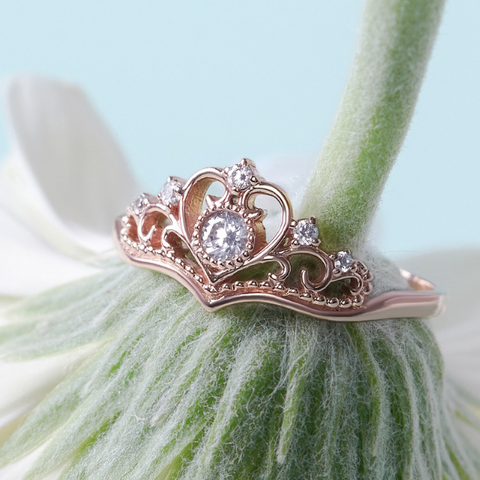 Nhẫn Bạc 925 Vương Miện Công Chúa Đính Đá Cách Điệu Crown Princess - VGR05