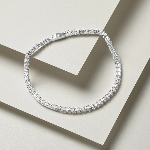 Vòng Tay Bạc 925 Đính Full Đá Tennis - VCB501