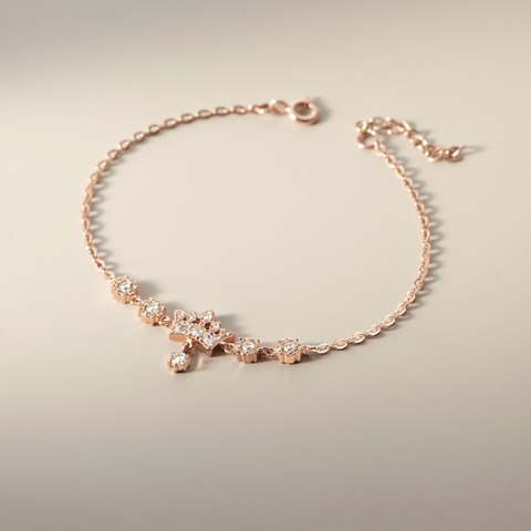 Vòng Tay Bạc 925 Vương Miện Công Chúa Đính Đá Crown Princess - VGB05