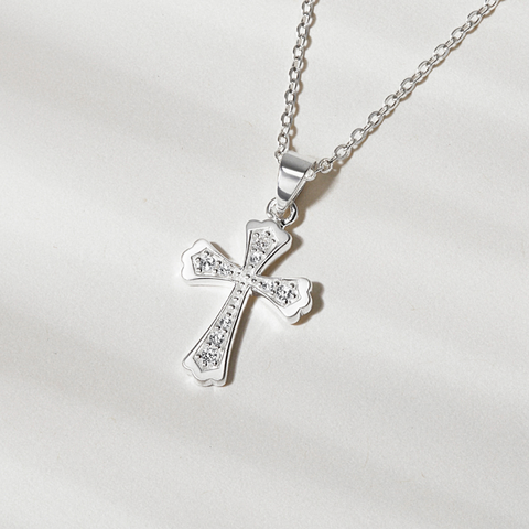 Dây chuyền Bạc 925 Thánh Giá Đính Đá Cross Pendant - VSN500