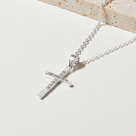 Mặt Dây Chuyền Thánh Giá Mảnh Bạc 925 Cross Pendant - VSP501 - Hover