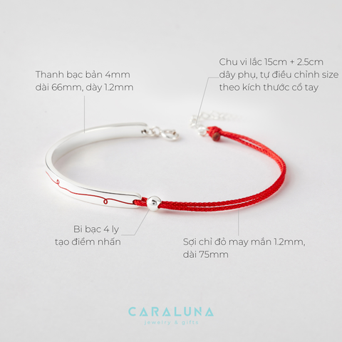 (Một Cặp) Bộ Vòng Tay Đôi Gắn Kết Lucky Love Nam Nữ - Trang Sức Cặp Đôi Ý Nghĩa - VYB42 & VYB43 - Hover