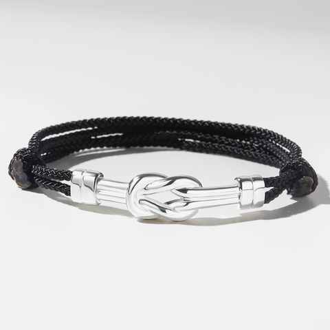 Vòng Tay Bạc 925 Nút Thắt Gắn Kết Cho Nam Love Knot - VYB47