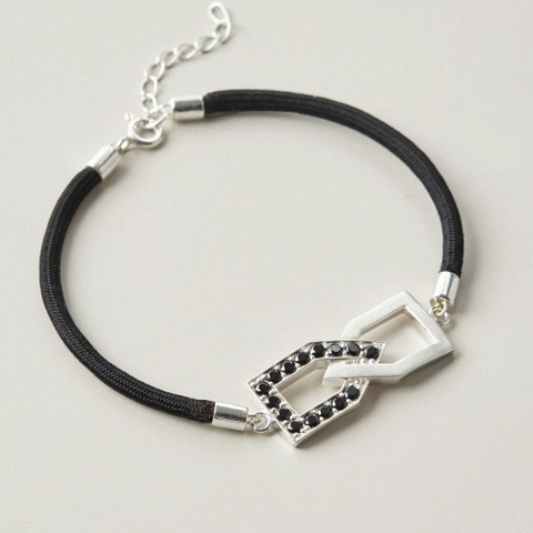 Vòng Tay Nam Bạc 925 Tình Yêu Vô Cực Đính Đá Bond Bracelet - VYB59