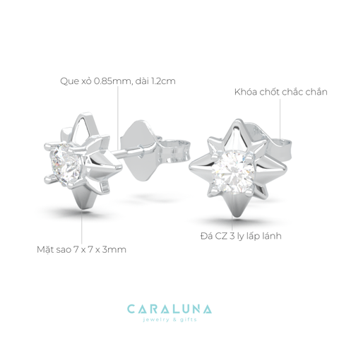 Bông Tai Bạc 925 Nụ Sao Đính Đá Date Night - Aphrodite - VYE40 - Hover