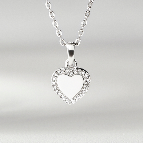 Dây Chuyền Bạc 925 Đính Đá Hình Trái Tim Lãng Mạn Romance - VYN505