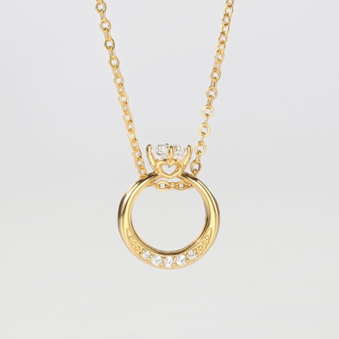 Dây Chuyền Bạc 925 Hình Nhẫn Cầu Hôn Ring Necklace - VYN71