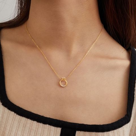 Dây Chuyền Bạc 925 Hình Nhẫn Cầu Hôn Ring Necklace - VYN71 - Hover