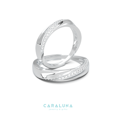 Nhẫn Bạc 925 Freesize Đính Đá Tình Yêu Cho Nam - Symbols Of Love - VYR04 - Hover