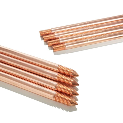 Cọc Tiếp Địa Ram Ratna D16x2,4m Lớp Mạ Đồng 254 Microns