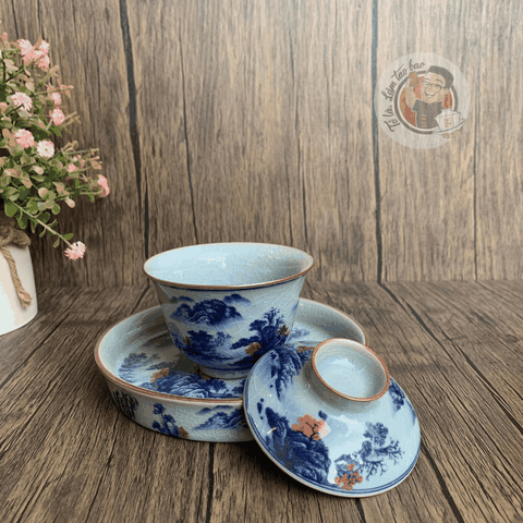 Khải men rạn đế bẹt