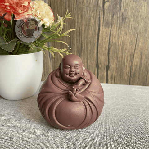 Tượng trà di lặc tử sa