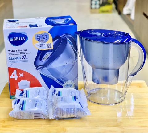 Bình lọc nước BRITA MARELLA XL - 3,5l (Kèm 4 lõi lọc)