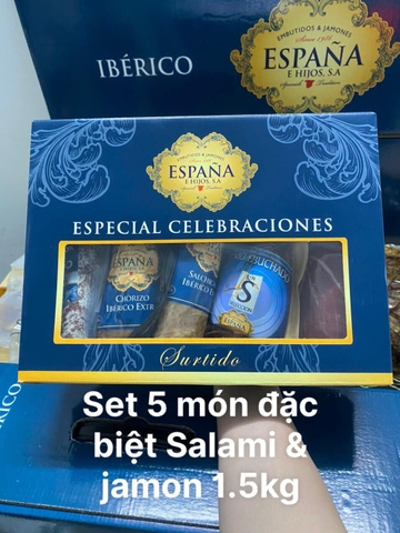 Heo muối set 5 món Jamon và Salami