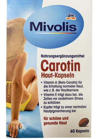 Viên uống chống nắng Mivolis Carotin