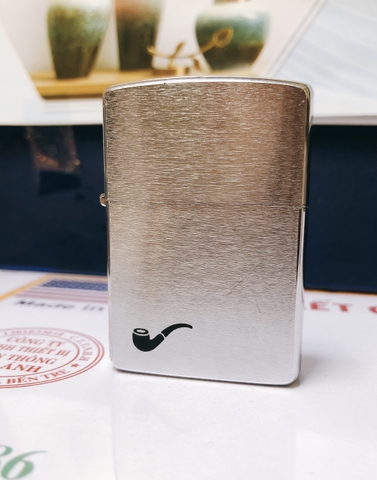 BẬT LỬA ZIPPO MỸ TTẨU chrome brushed, Mộc ngược, sản xuất 1994, Hàng chính hãng