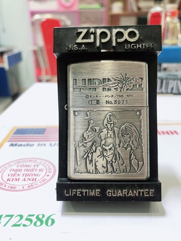 Bật lửa Zippo Mỹ Khắc ăn mòn Full nắp, chủ đề Lunpin III, bản giới hạn, sản xuất 1997, Hàng chính hãng