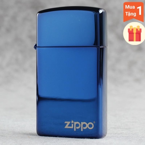 BẬT LỬA ZIPPO MỸ SLIM Màu Xanh Sapphire Mã 20494ZL Hàng chính hãng