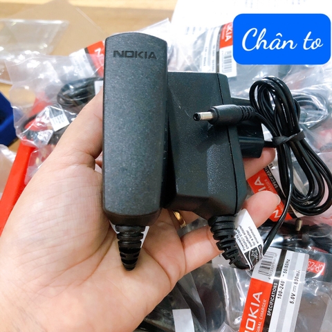 Sạc điện thoại Nokia tem đỏ chuôi to / chuôi 6100 Zin máy bảo hành 6 tháng