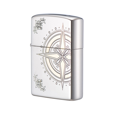 Hộp quẹt CHIEF chính hãng chủ đề La Bàn Limited, vỏ bằng đồng bền bỉ sáng bóng theo thời gian