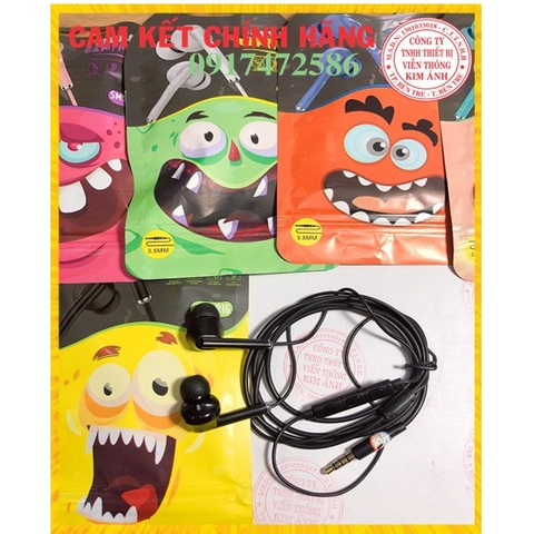 Tai nghe điện thoại Hammer CHÍNH HÃNG R16 dây dài 1.2m với âm thanh trầm đa năng - Chân cắm 3.5ly